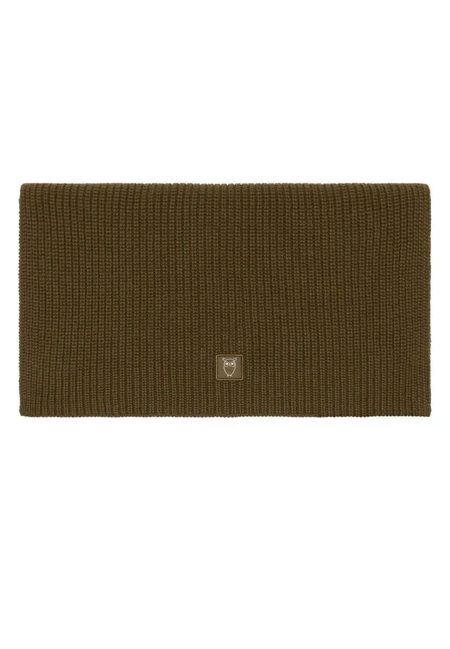 marlowe nature Rib Knit Scarf Schal dark olive Bio