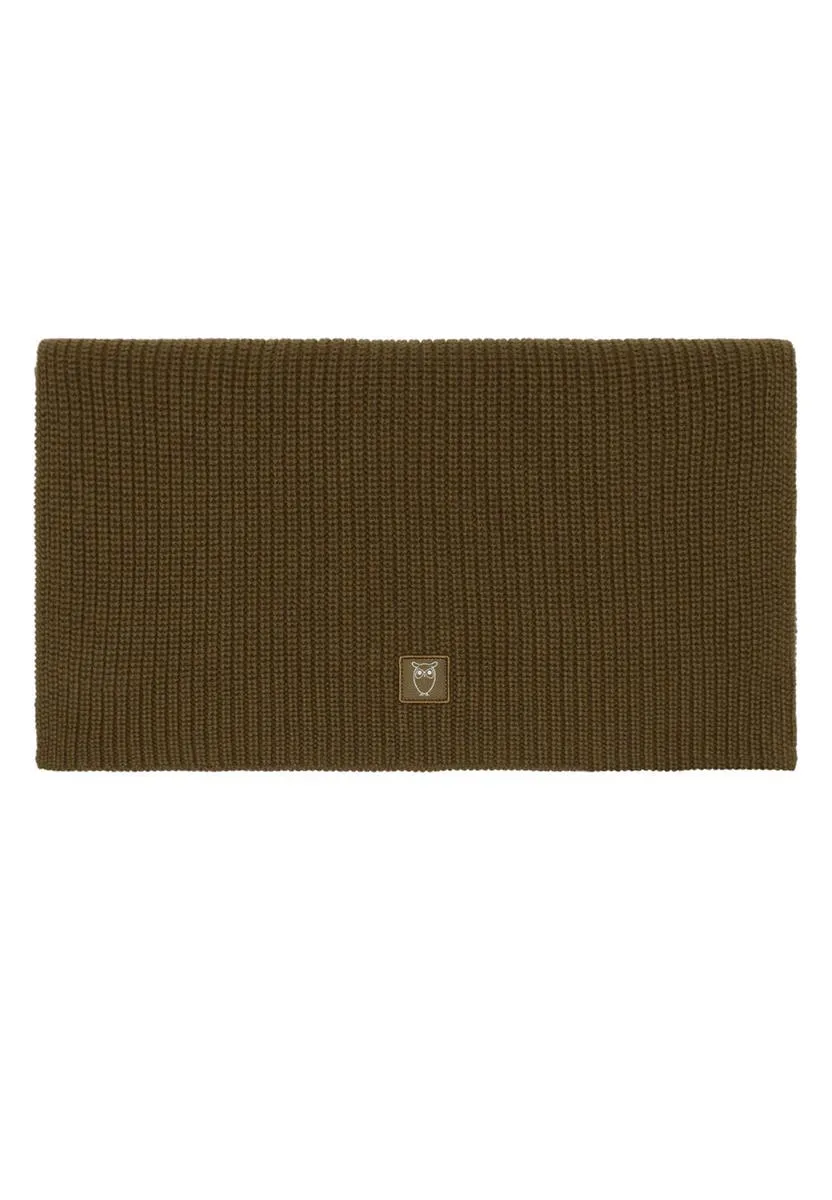 marlowe nature Rib Knit Scarf Schal dark olive Bio