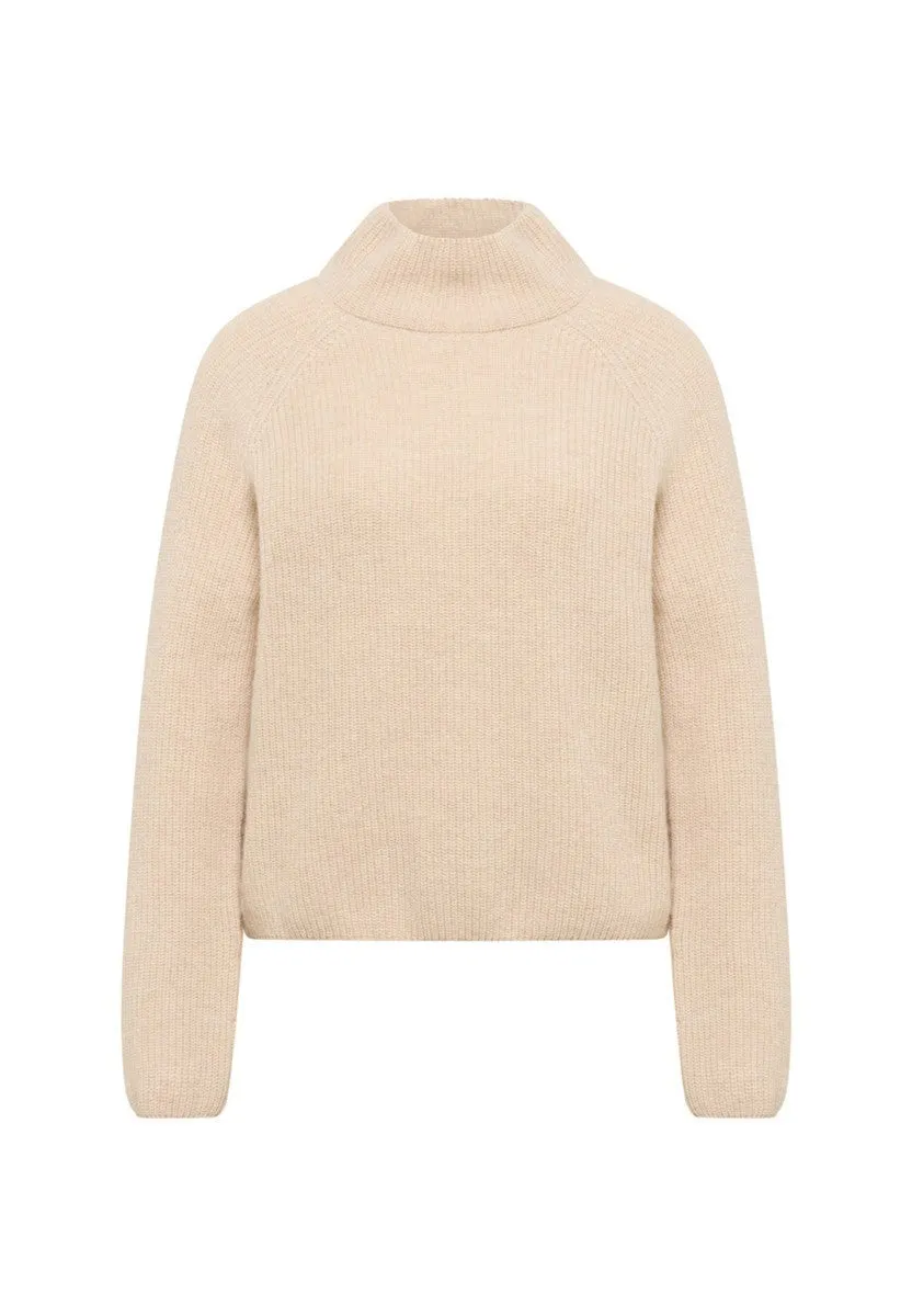 marlowe nature Raglanpullover Wollpullover sahara melange Gr 38