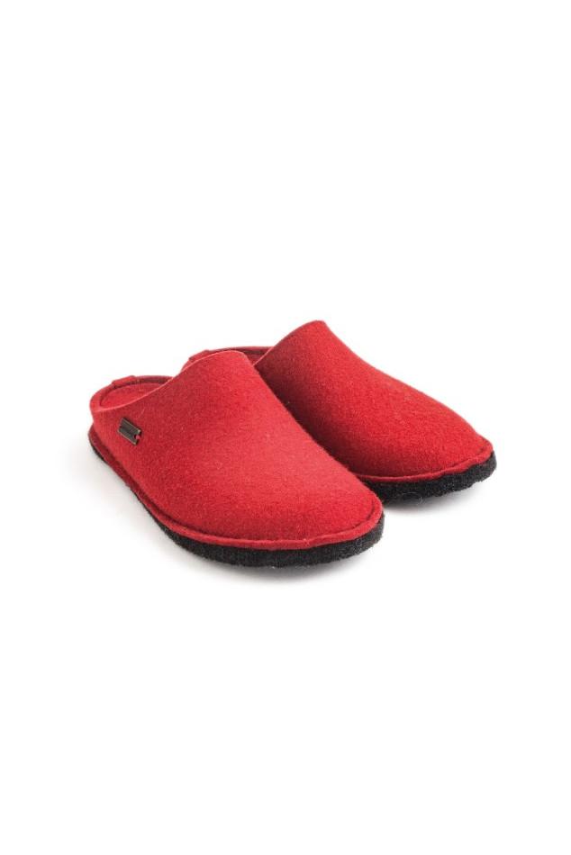 Haflinger Flair Soft Filzpantoffeln Wollfilz Fußbett jeans