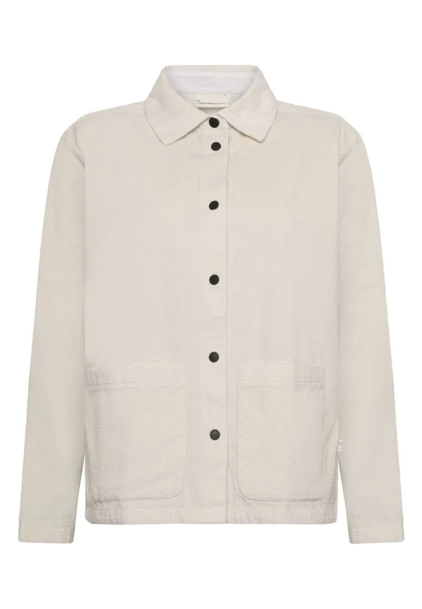 marlowe nature Corduroy Overshirt egret Bio-Cord Hemdjacke