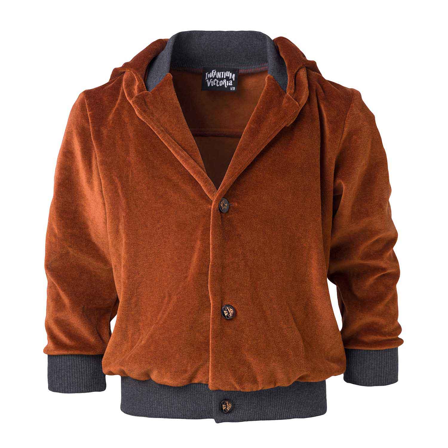 Infantium Victoria Hoodie Kupfer Gr 128 Samt Baumwolle