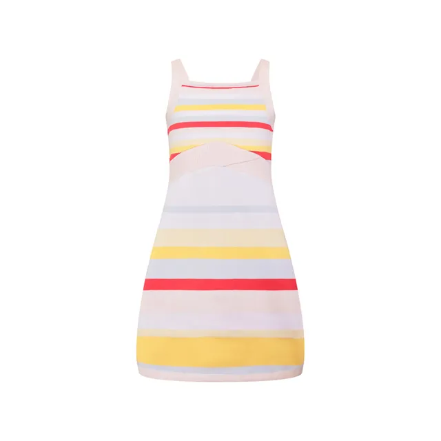 Infantium Victoria Striped Beach Dress Kleid blush 116 Bio-Baumwolle
