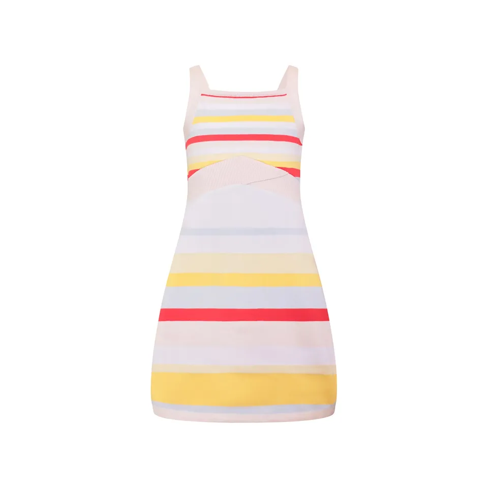 Infantium Victoria Striped Beach Dress Kleid blush 116 Bio-Baumwolle