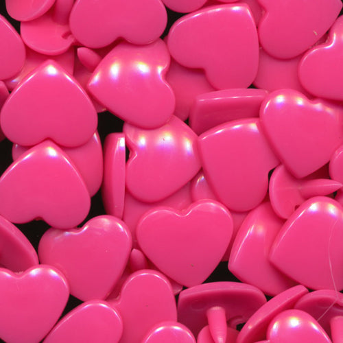 Kam Snaps Herz B47 Druckknöpfe neonpink 50 Sets
