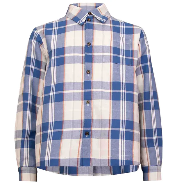 Infantium Victoria Karohemd Blau Weiß Tartan Kinderhemd