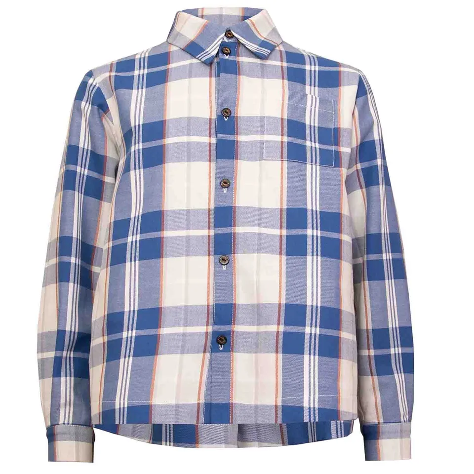 Infantium Victoria Karohemd Blau Weiß Tartan Kinderhemd