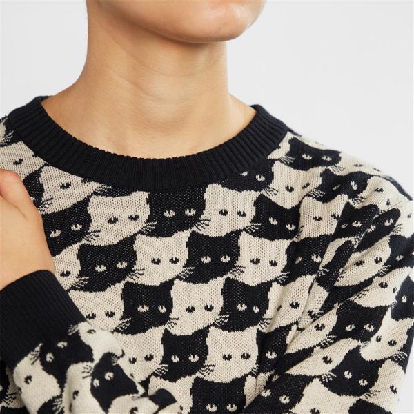 marlowe nature Sweater Arendal Pepita Cats Pullover rainy day