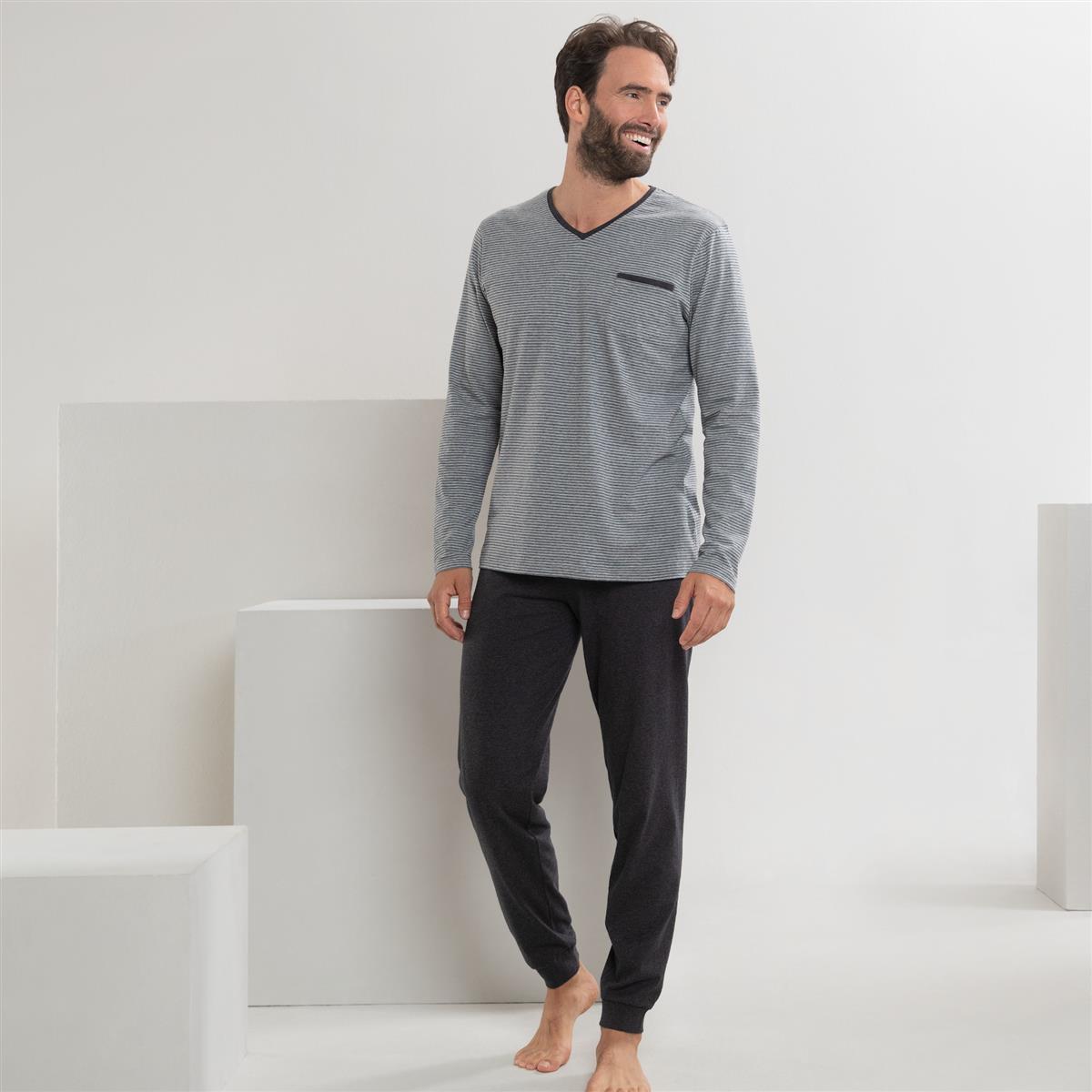 marlowe nature Colin Schlafanzug stone grey Bio-Baumwolle