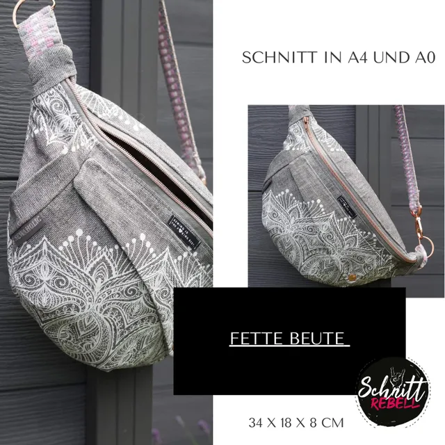 Schnittrebell Fette Beute Bauchtasche Ebook 34x18x8 cm