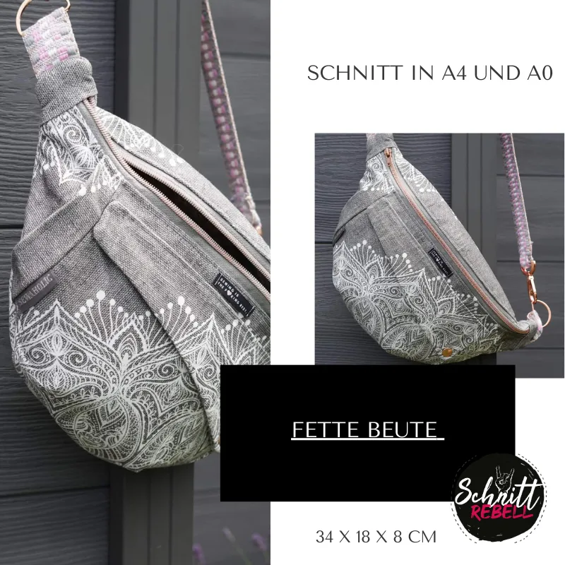 Schnittrebell Fette Beute Bauchtasche Ebook 34x18x8 cm