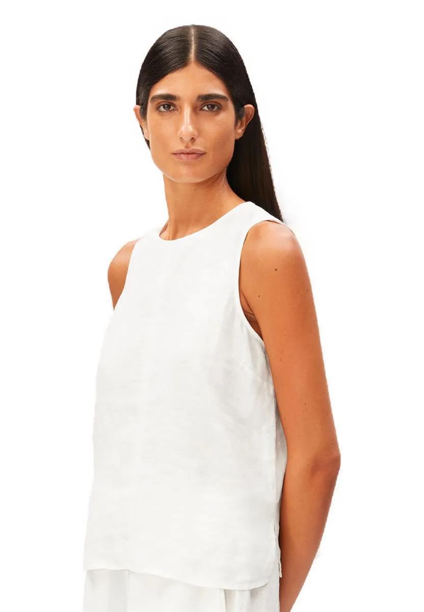 marlowe nature Hosen & Shorts Pure Linen Blouse Top Leinentop pink mist