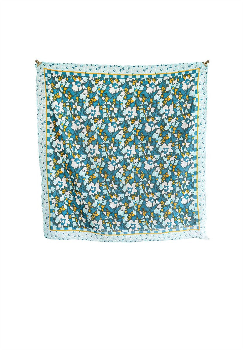 marlowe nature Hana Tuch Halstuch petrol/mint/honig