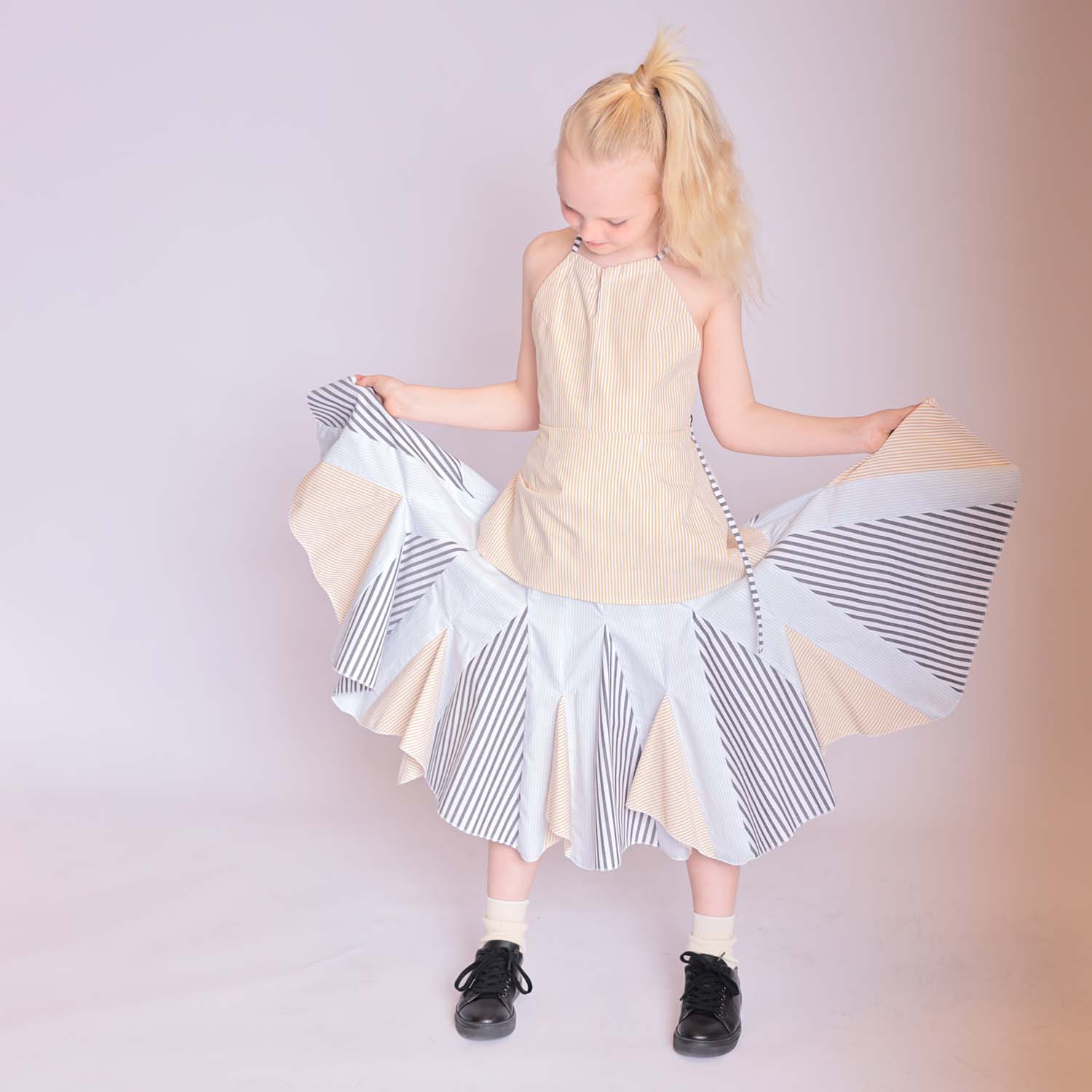 Infantium Victoria Zero Waste Kleid Gestreift Festlich