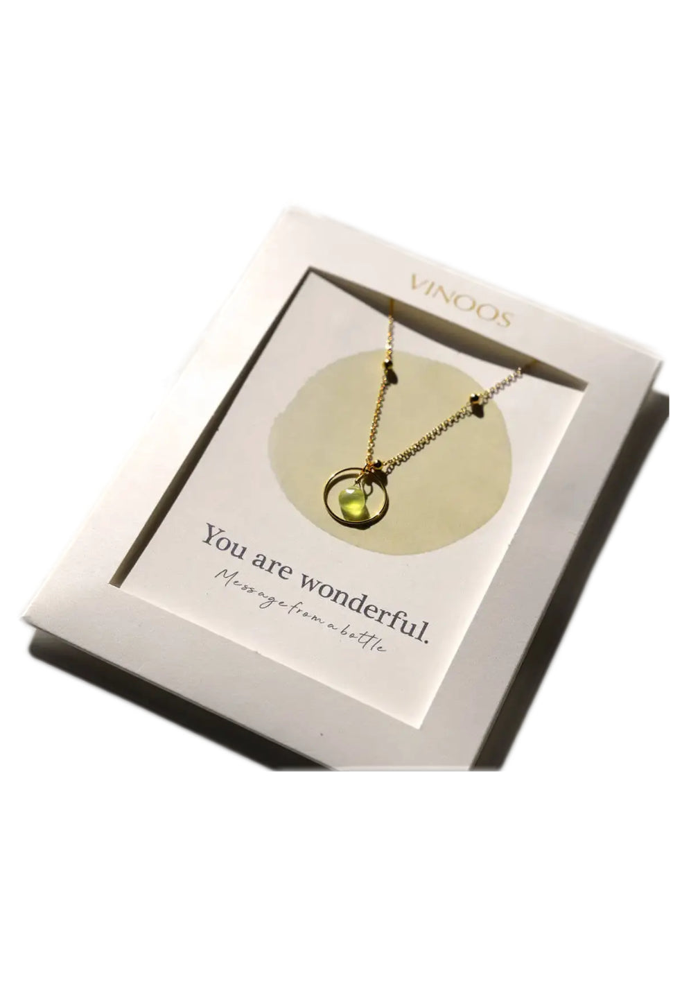 marlowe nature Gold Circle Kette creme-new life Edelstahl nickelfrei