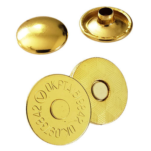 Kam Snaps Magnetknöpfe Nieten 14 mm Silber 15 Sets