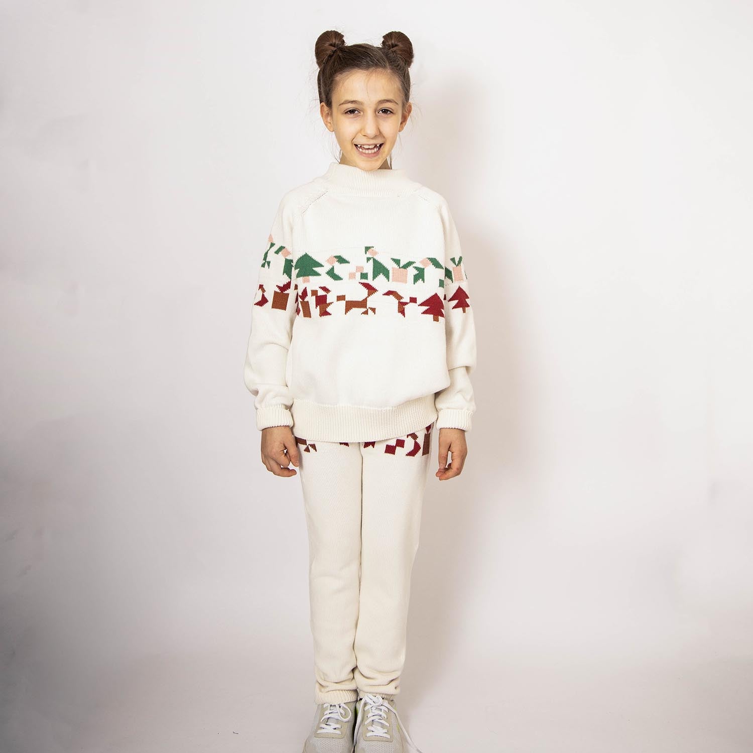 Infantium Victoria Leggings weiß Weihnachten Bio-Baumwolle