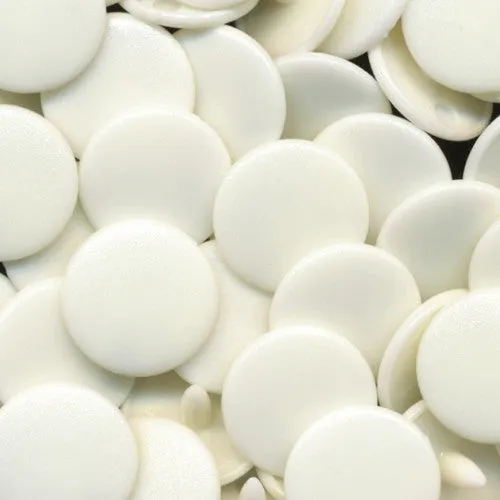 Kam Snaps Plastic Snaps B22 Ivory Druckknöpfe 50 Sets matt
