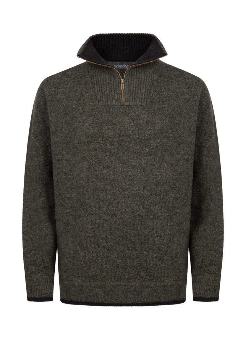 marlowe nature Half Zip Sweater Troyer Wolle duck green