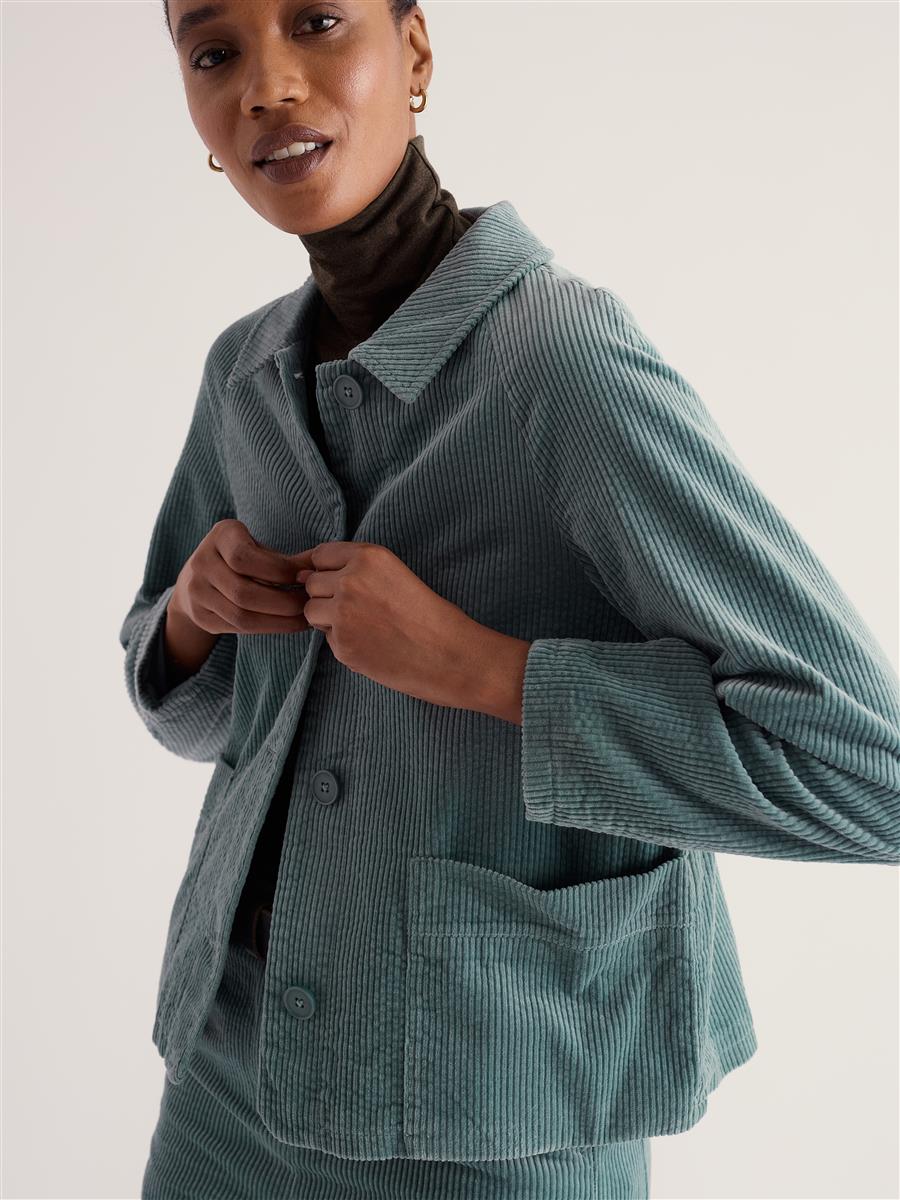 marlowe nature Ocean Mist Jacket Cordjacke lichen Bio-Baumwolle