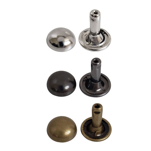 Kam Snaps Rivets Dome Rivets 8mm Silber 50 Sets Nieten