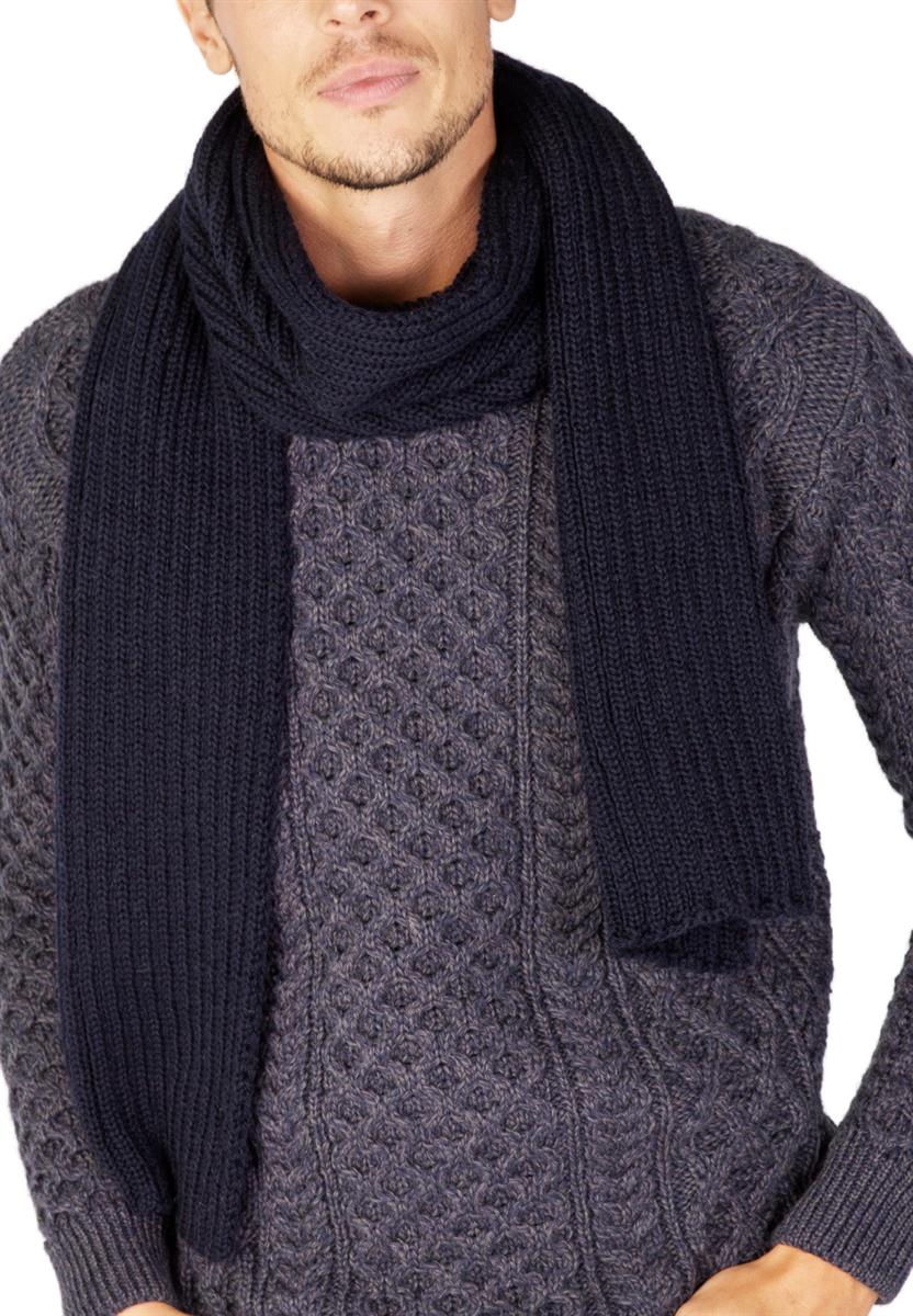 marlowe nature Ribbed Merino Scarf Schal evergree 19x184 Merino