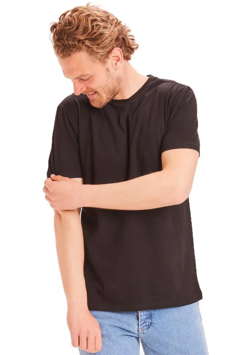 KnowledgeCotton Basic T-Shirt-Vegan dark grey melange S Bio