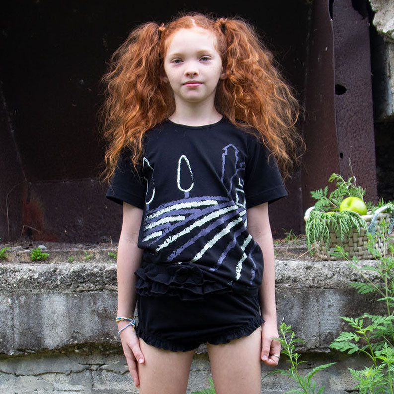 Infantium Victoria T-Shirt Toscana Print Schwarz Gr.80-176