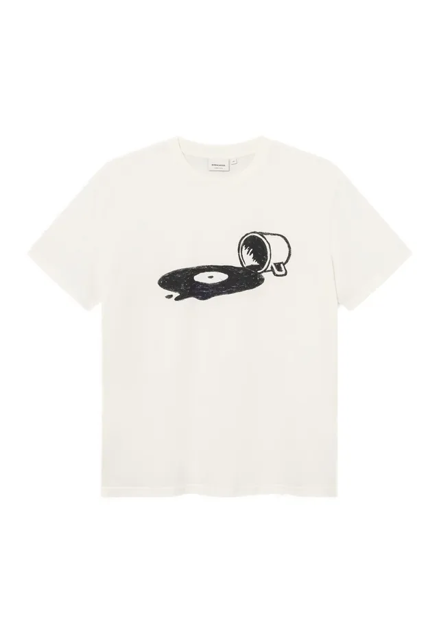 marlowe nature Stockholm Spilled T-Shirt whisper white Bio-Baumwolle