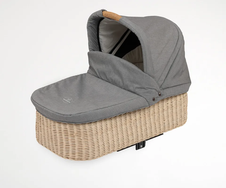 Naturkind Babykorb geflochten Cord Cognac für Ida