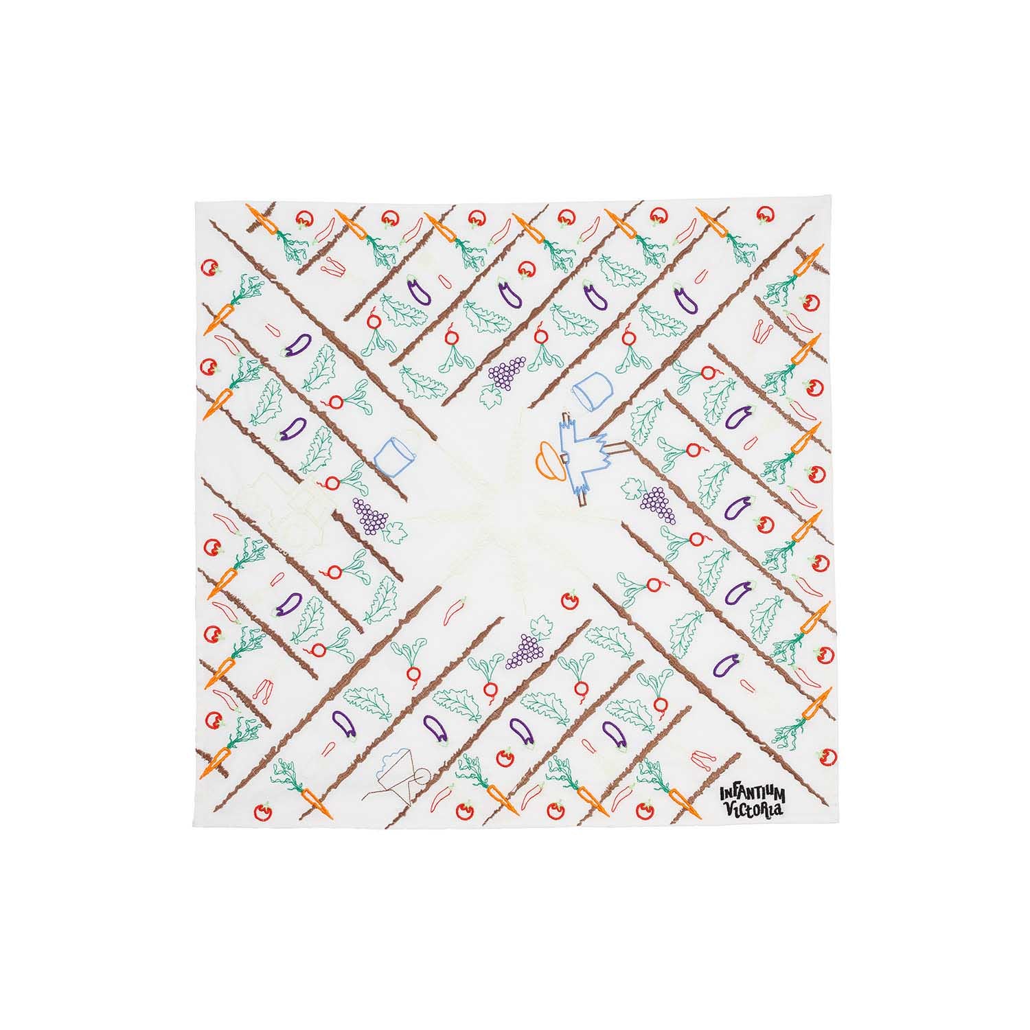 Infantium Victoria Off-White Bandana Weiß Stickerei 55x55