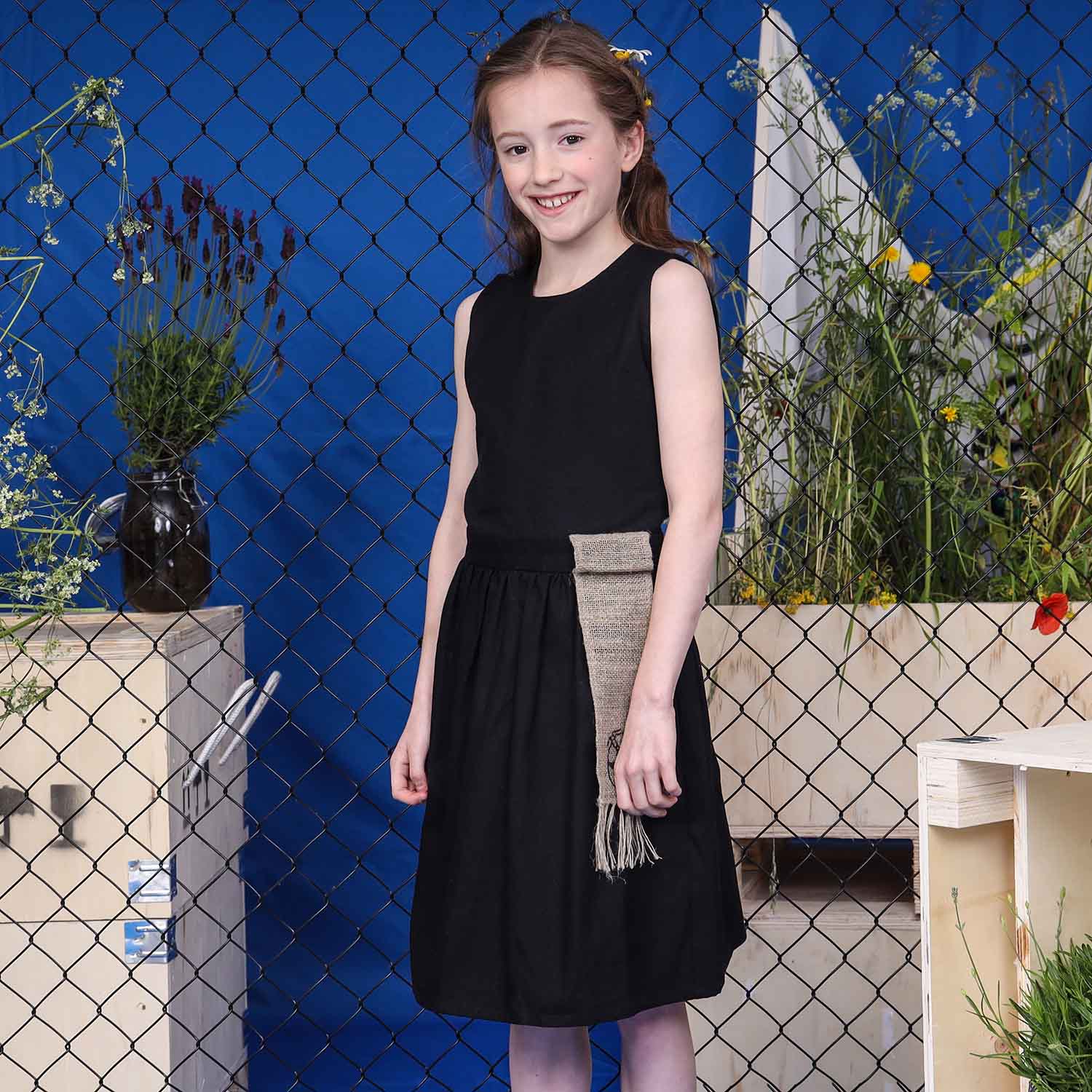 Infantium Victoria Black Dress Kleid schwarz Cutout 116 Baumwolle