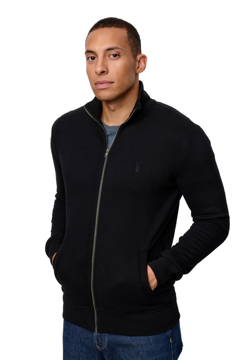 Marlowe Nature Zipper Jacket Camphor Jacke black Bio-Baumwolle