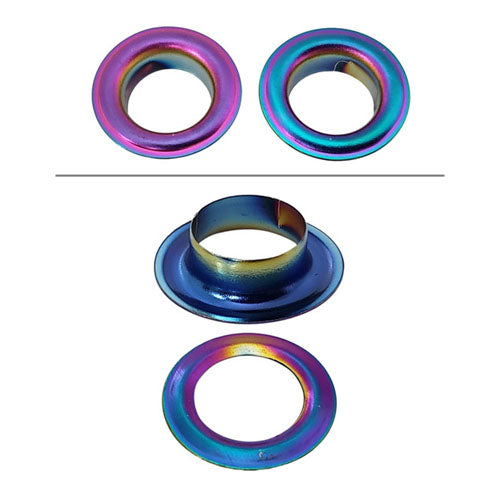 Kam Snaps Grommets Metallösen Silber 5,1mm 50 Sets