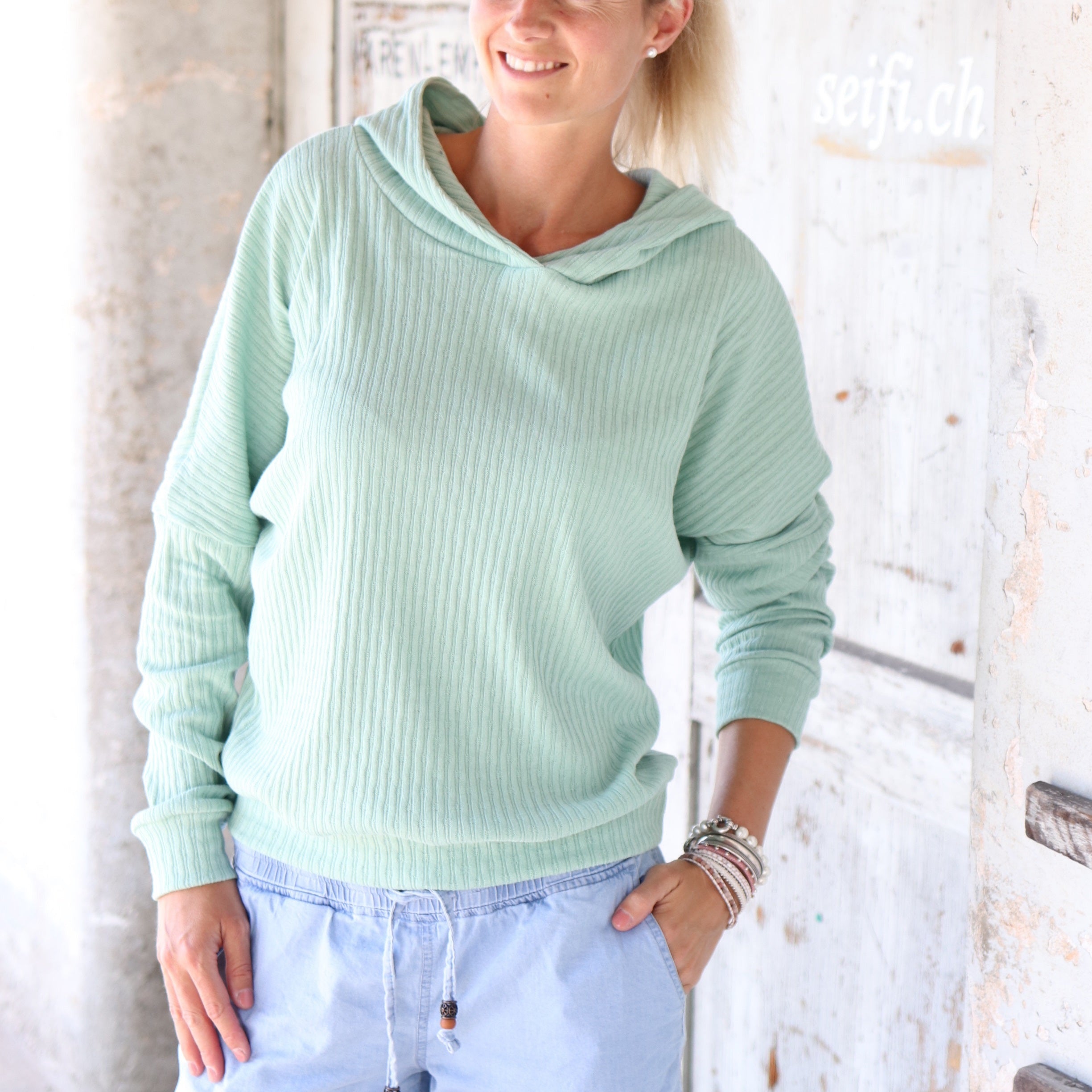 Moeve Design Fuulänzer XS-XXL Schnittmuster Fledermauspullover