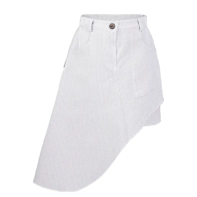 Infantium Victoria Asymmetric Skirt Rock Graustreifen Baumwolle