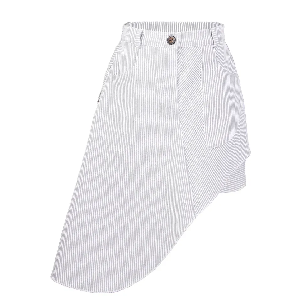 Infantium Victoria Asymmetric Skirt Rock Graustreifen Baumwolle