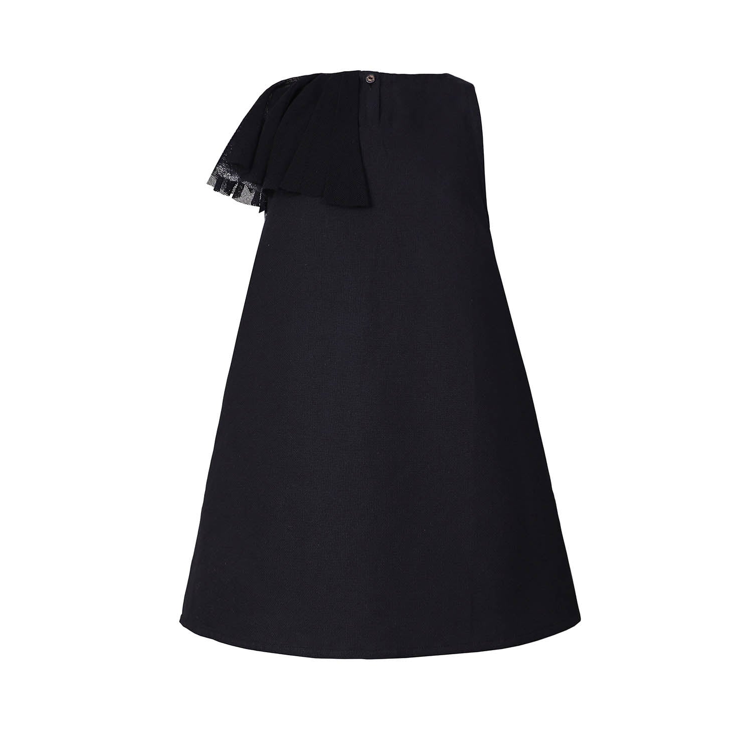 Infantium Victoria Asymmetric Kleid Schwarz Baumwolle Tüll