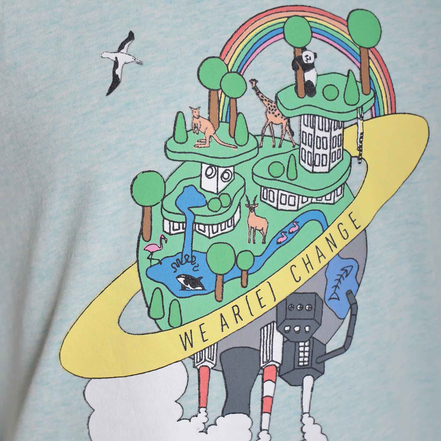 Infantium Victoria Earth Day T-Shirt Mintgrün Gr. 116 Bio