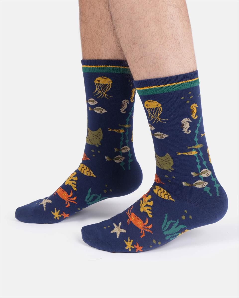 Marlowe Nature Under The Sea Socken cobalt blue 41-47 Bio-Baumwolle