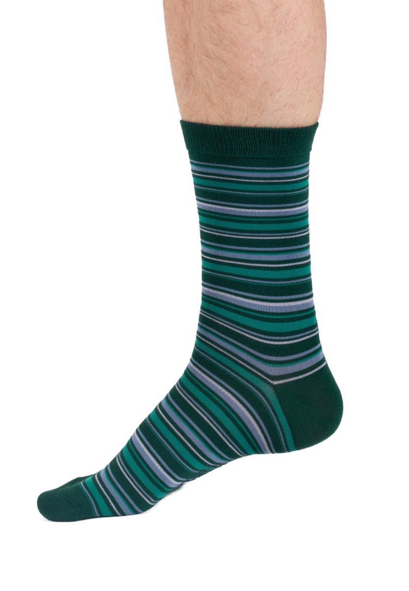 marlowe nature Multi Stripe Crew Socks Socken navy pink Bambus