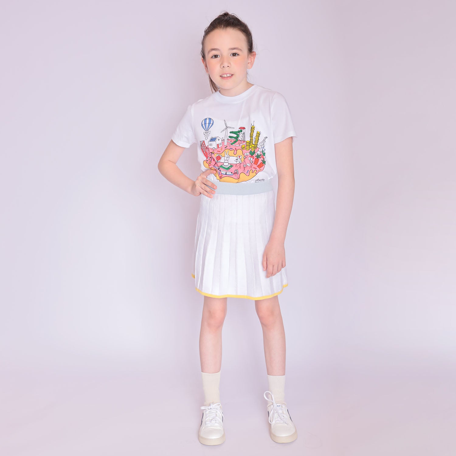 Infantium Victoria Tennis Skirt Rock Weiß 116 Bio-Baumwolle