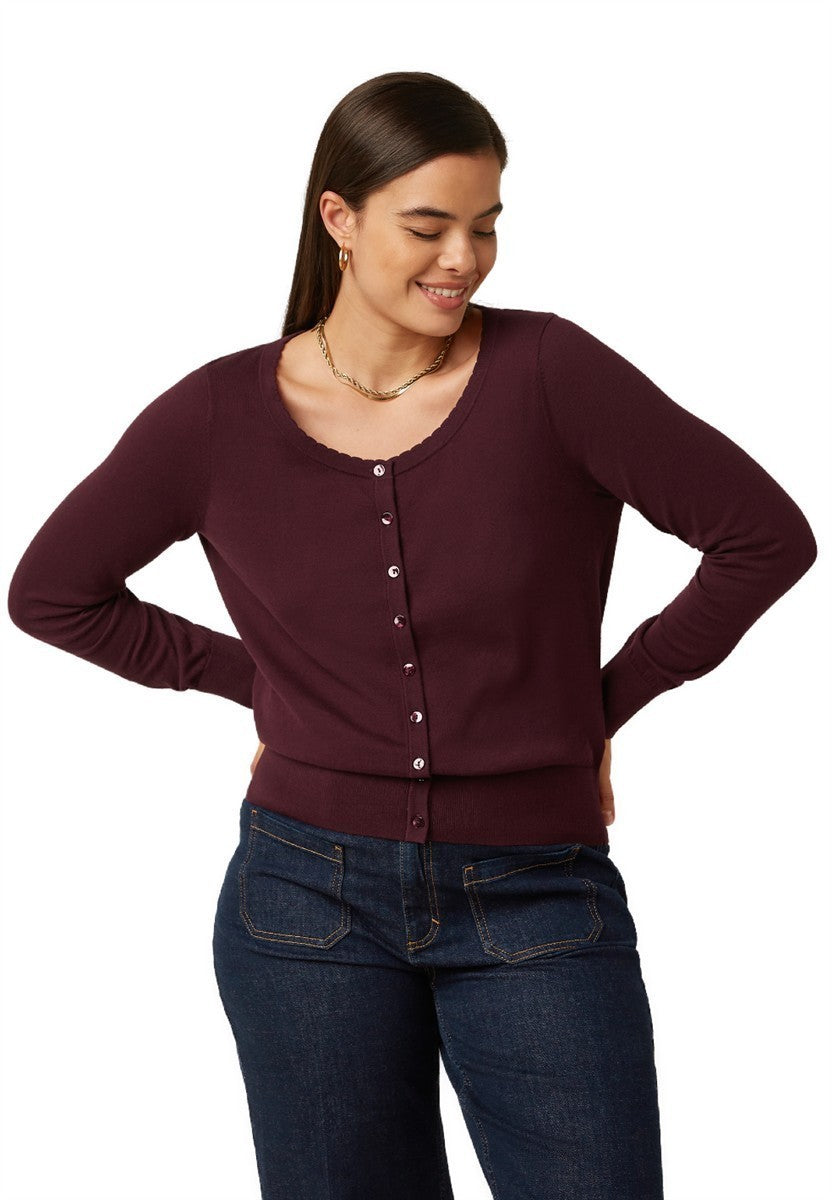 Marlowe Nature Ute Cardi Club Strickjacke Bio-Baumwolle schwarz