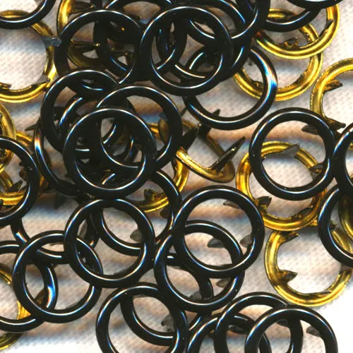 Kam Snaps Metal Snaps B5 Black Ring-Druckknöpfe 25 Sets