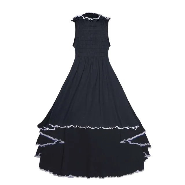 Infantium Victoria Raven Kleid Schwarz Baumwolle lang
