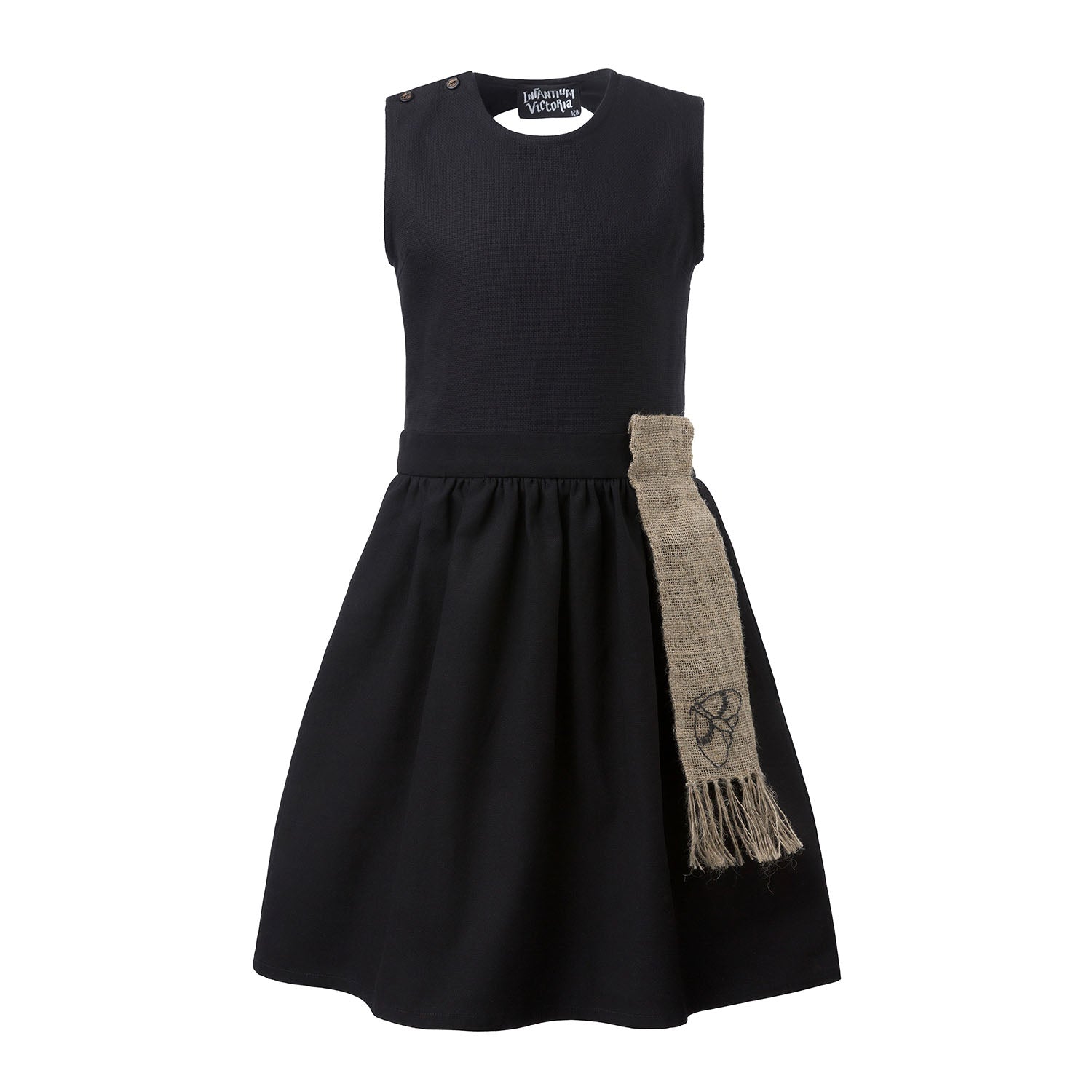 Infantium Victoria Black Dress Kleid schwarz Cutout 116 Baumwolle