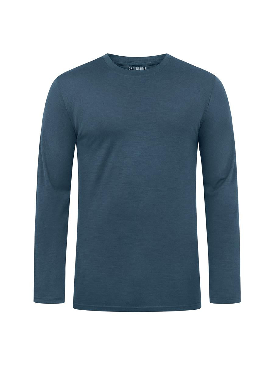 marlowe nature Basic Base Shirt blue pine Merino