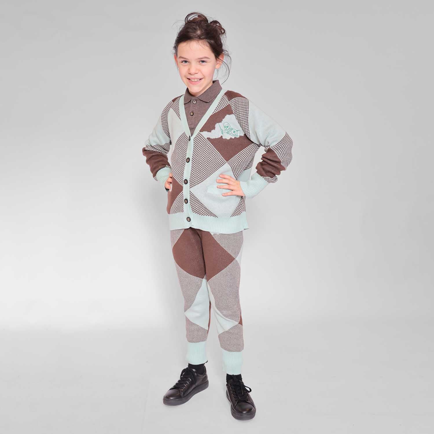 Infantium Victoria Chestnut Mint Strickhose Kinderhose Bio-Baumwolle
