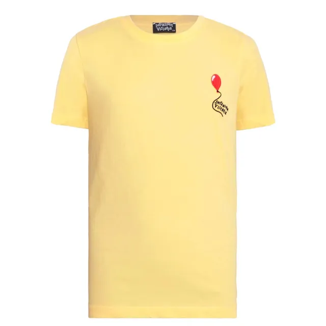 Infantium Victoria T-Shirt Gelb Ballon-Stickerei 116 Bio