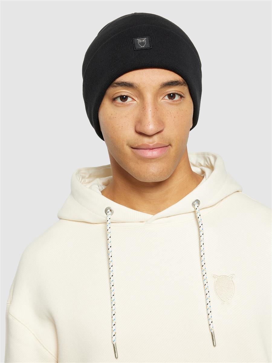 marlowe nature Knitted Rib Beanie Mütze dark olive Bio